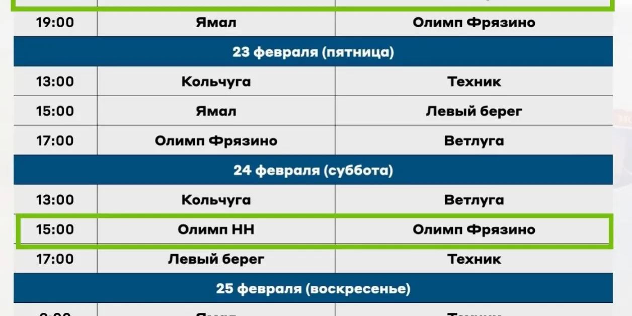 3 тур по флорболу среди мужских команд «Первая лига»